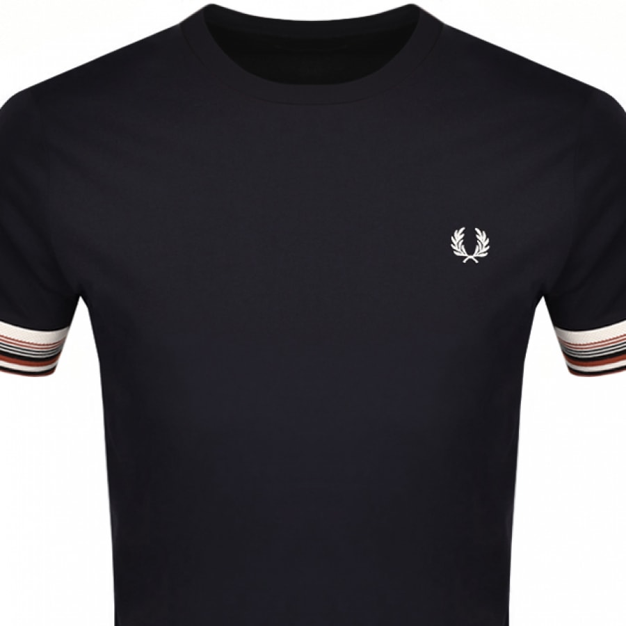 Alternative Image for ProductFred Perry Bold Cuff T Shirt Navy2